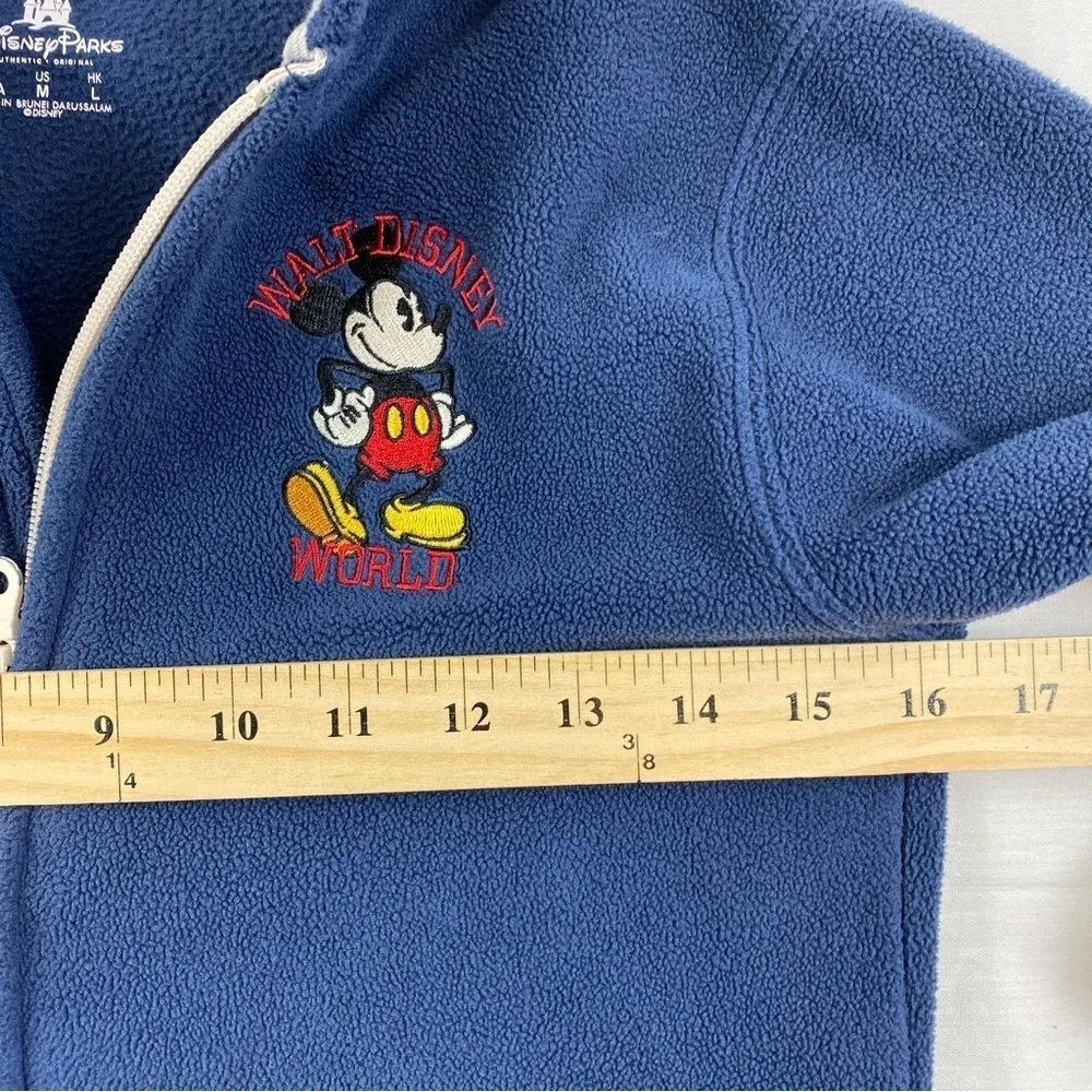 Disney Parks Mickey Mouse Fleece Collegiate Style‎ Embroidered Full-Zip Jacket M